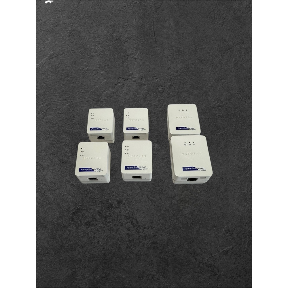 Netgear Powerline AV500 Gigabit Adapter Lot 6pc White XAV5001 XAV5101 Excellent